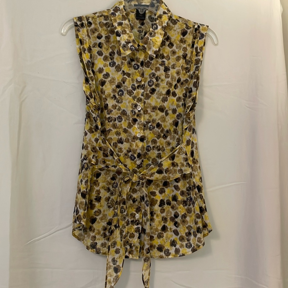 Ann Taylor top 8 animal print cotton wore 3 times